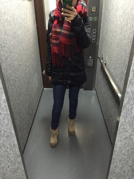 「elvence（エルベンス）のアイテム」を使った、satmmmyさん（レディース・162cm）の冬コーディネート