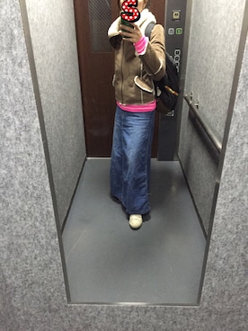 「GAP（ギャップ）のアイテム（ムートンコート）」を使った、satmmmyさん（レディース・162cm）の冬コーディネート