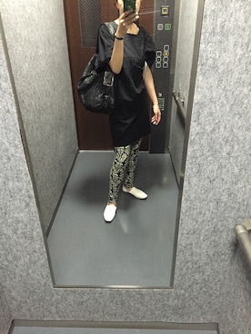 「ブラック×ホワイト」｜「アイテム（その他シューズ）」を使った、satmmmyさん（レディース・162cm）の夏コーディネート