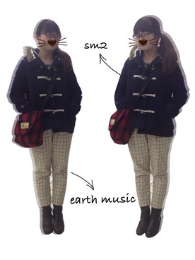 「SM2（エスエムツー）のアイテム（ブルゾン）」を使った、geminiさん（レディース・163cm）の冬コーディネート