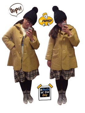「ehka sopo（エヘカソポ）のアイテム（ダウンジャケット/コート）」を使った、geminiさん（レディース・163cm）の冬コーディネート