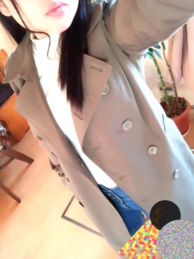 「INGNI（イング）のアイテム（ジャケット/アウター、グリーン系）」を使った、ｶﾏﾝﾍﾞｰﾙさん（レディース・156cm）の秋コーディネート