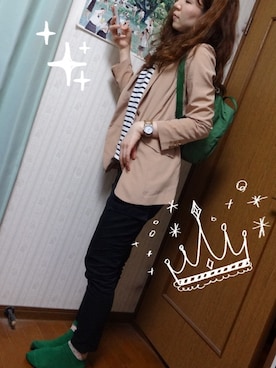 「カンケンBAG」｜「アイテム（ジャケット/アウター）」を使った、kana_claraさん（レディース・162cm）の春コーディネート