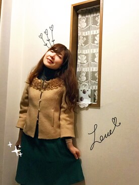 「Rubyrivet（ルビーリベット）のアイテム（スカート）」を使った、kana_claraさん（レディース・162cm）の秋コーディネート