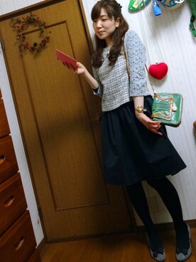 「アイテム（アナログ腕時計、ピンク系）」を使った、kana_claraさん（レディース・162cm）の冬コーディネート