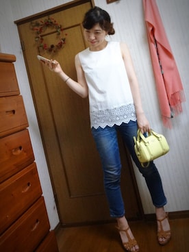 「Levi's Lady’s（リーバイス レディース）のアイテム（パンツ）」を使った、kana_claraさん（レディース・162cm）の夏コーディネート