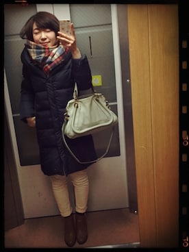 「タータンチェック」｜kana_claraさん（レディース・162cm）の冬コーディネート