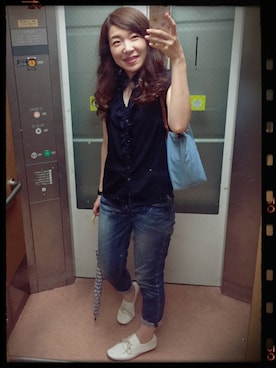 「Levi's Lady’s（リーバイス レディース）のアイテム」を使った、kana_claraさん（レディース・162cm）の夏コーディネート