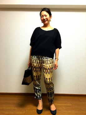 「ICB（アイシービー）のアイテム（パンツ）」を使った、mikiさん（レディース・156cm）の秋コーディネート