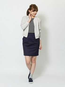 「ドッキングワンピ」｜「アイテム（ブルゾン）」を使った、Mizutaniさん（レディース・169cm）の夏コーディネート