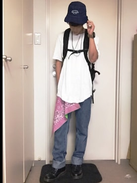 「EDIFICE（エディフィス）のアイテム（ブーツ）」を使った、ｔａｋｕさん（メンズ・163cm）の夏コーディネート