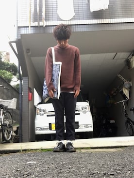 「Dr. Martens（ドクターマーチン）のDr.Martens (ドクターマーチン)/1461 3EYE GIBSON SHOES（その他シューズ）」を使った、shunさん（メンズ・169cm）の秋コーディネート