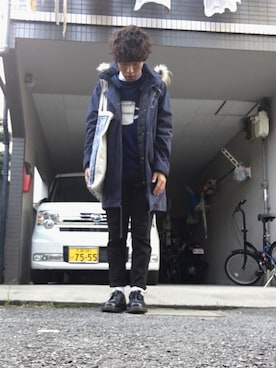 「HARE（ハレ）のアイテム（ソックス/靴下）」を使った、shunさん（メンズ・169cm）の秋コーディネート