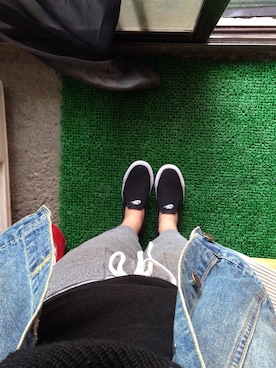 「GU（ジーユー）の（GU）スウェットイージーパンツＢ（パンツ、グレー系）」を使った、0さん（レディース・155cm）の冬コーディネート