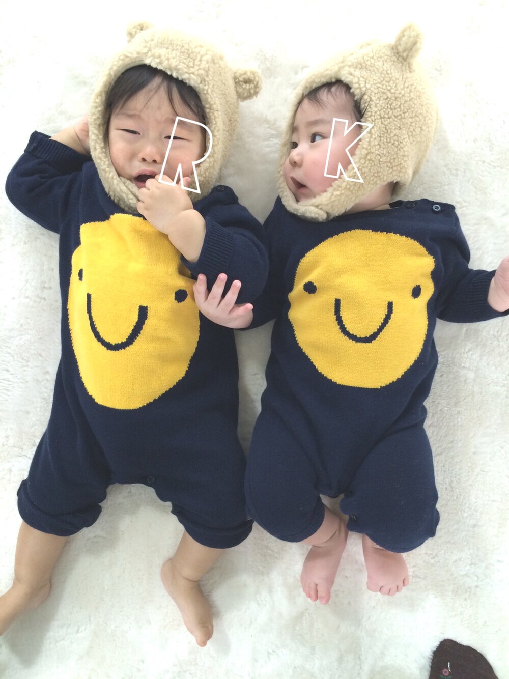 「お揃い、男の子」｜「babyGAPのアイテム（ロンパース、その他）」を使った、KIICHI✩さん（キッズ・60cm）の春コーディネートの1枚目の写真