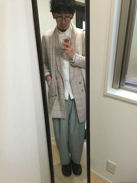 「TROVE（トローヴ）のアイテム（その他アウター）」を使った、たくみこ*さん（メンズ・180cm）の春コーディネート