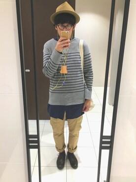 「SHIPS JET BLUE（シップスジェットブルー）のアイテム（その他シューズ）」を使った、たくみこ*さん（メンズ・180cm）の秋コーディネート