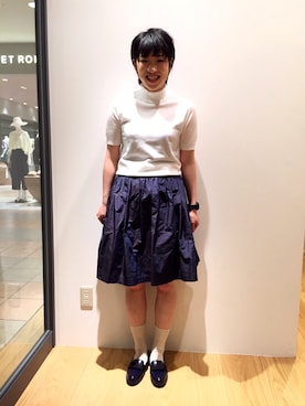 「JOHN SMEDLEY（ジョンスメドレー）のアイテム」を使った、KISHIDAさん（レディース・161cm）の夏コーディネート