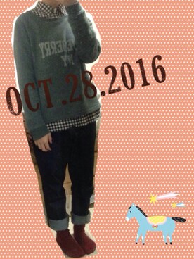 「haco!（ハコ）のアイテム（その他シューズ）」を使った、Moo＊さん（レディース・145cm）の秋コーディネート