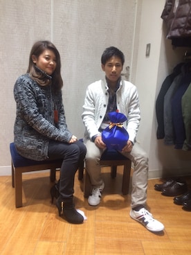 「お揃いコーデ」｜ハイダウェイ 直方さん（メンズ・168cm）の秋コーディネート