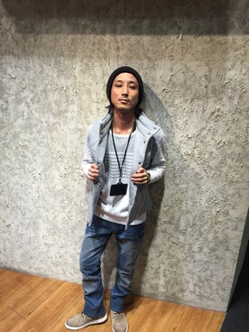 「中綿」｜「アイテム（その他アウター）」を使った、ハイダウェイ 直方さん（メンズ・165cm）の秋コーディネート