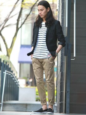 「Journal Standard TRISECT（トライセクト）のアイテム（シューズ）」を使った、ジャーナルスタンダード メンズさん（メンズ・173cm）の春コーディネート