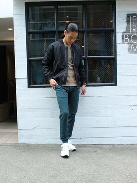 「JOURNAL STANDARD（ジャーナルスタンダード）のアイテム（MA-1）」を使った、ジャーナルスタンダード メンズさん（メンズ・173cm）の秋コーディネート