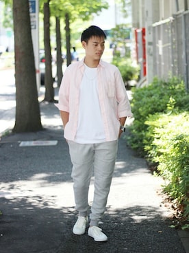 「NETSTAR」｜ジャーナルスタンダード メンズさん（メンズ・173cm）の夏コーディネート