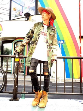 「UNUSED（アンユーズド）のアイテム（財布/小物）」を使った、後藤ユースケさん（メンズ・171cm）の春コーディネート
