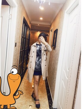 「joutieのアイテム（ワンピース、ブラック系）」を使った、Amber Shiさん（レディース・165cm）の秋コーディネート