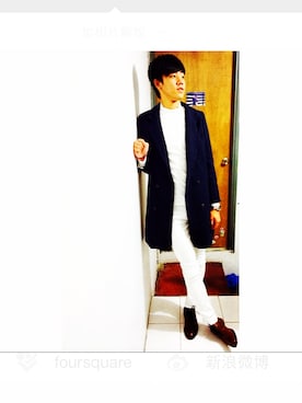 「アイテム（ピーコート）」を使った、marcoさん（メンズ・179cm・10代）の秋コーディネート