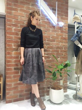 「N.（N. Natural Beauty Basic）（エヌエヌナチュラルビューティーベーシック）のアイテム（ブーティ）」を使った、tomomo✳︎さん（レディース・166cm）の秋コーディネート