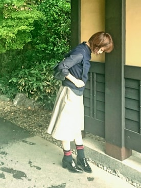 「e.r.g*（イーアールジー）のアイテム（バッグ）」を使った、hito さん（レディース・164cm）の秋コーディネート