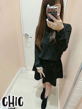 「H&M（エイチ・アンド・エム）のアイテム（スカート）」を使った、ｍｏｃｏさん（レディース・158cm）の秋コーディネート