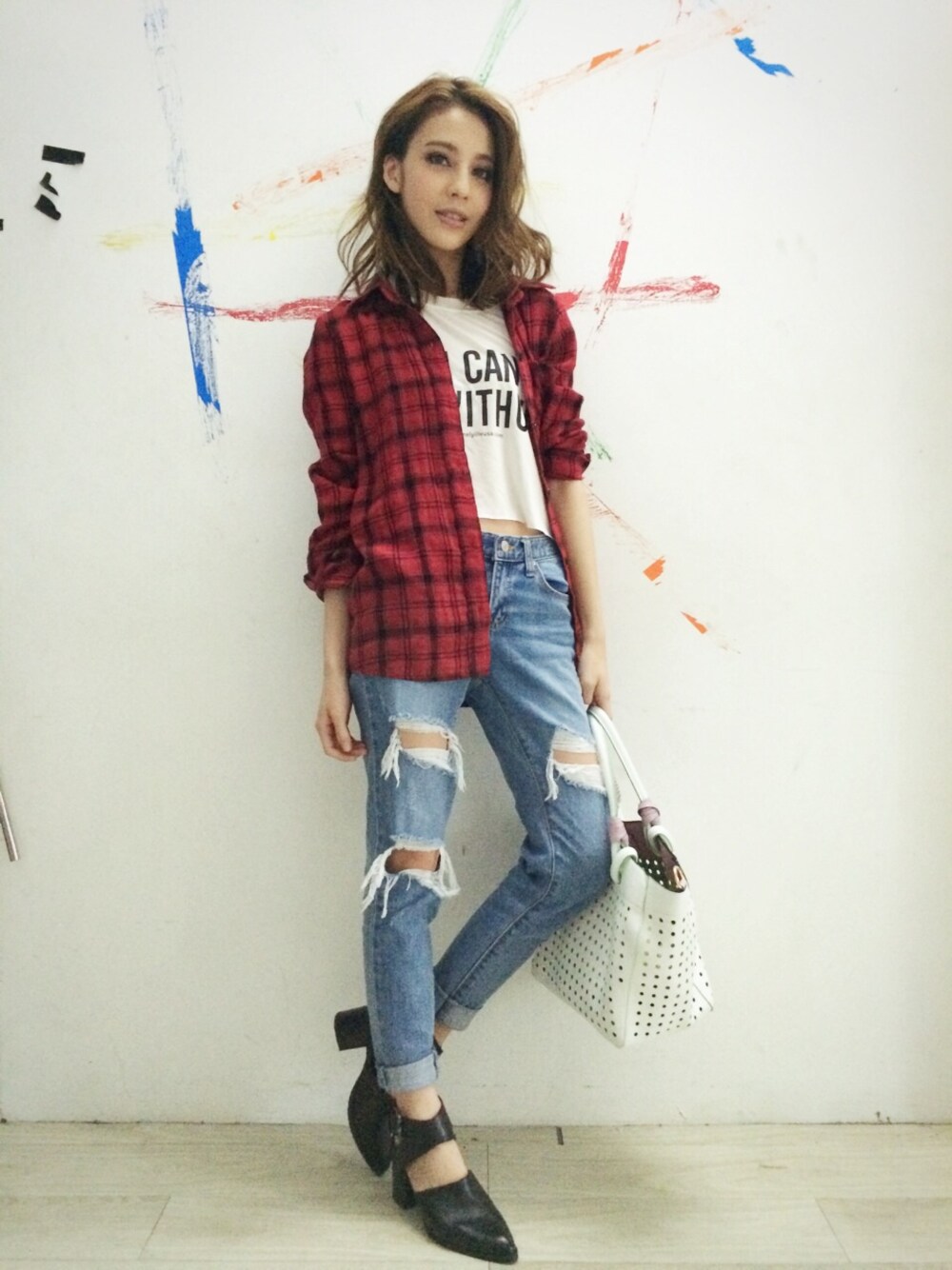 「ZARA、jeanswear、Janet、bowwow」｜「BOW WOWのアイテム（デニムパンツ、ブルー系）」を使った、小白Janetさん（レディース・158cm）の春コーディネートの1枚目の写真