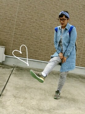 「ブルー x ホワイト」｜wasanbon*さん（レディース・155cm）の春コーディネート