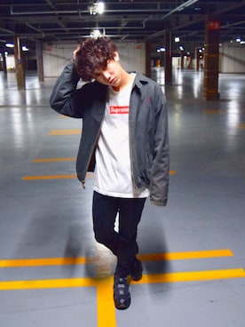 「ラルフローレン」｜「アイテム（ナイロンジャケット）」を使った、海統さん（メンズ・164cm）の秋コーディネート