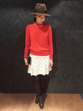 「カシミヤ」｜「アイテム（シューズ）」を使った、JOURNAL STANDARD Lady's 札幌店スタッフさん（レディース・160cm）の冬コーディネート