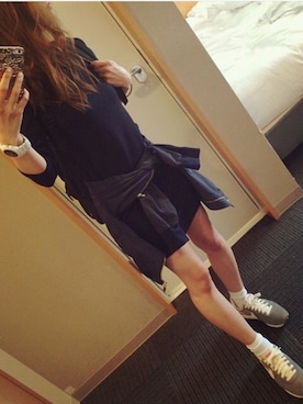 「FRAY I.D（フレイアイディー）のアイテム（ブルゾン）」を使った、♡Miggle Baby♡さん（レディース・149cm）の夏コーディネート