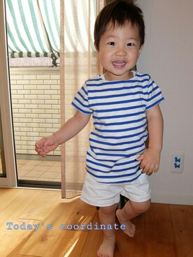 E美さん（キッズ・90cm）の夏コーディネート
