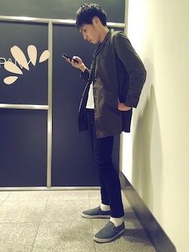 「WHITE LINE（ホワイトライン）のアイテム（トップス）」を使った、masa*coさん（メンズ・174cm）の秋コーディネート