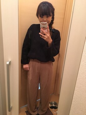 「リラックスコーデ」｜「アイテム（その他）」を使った、shioriiiさん（レディース・159cm）の冬コーディネート