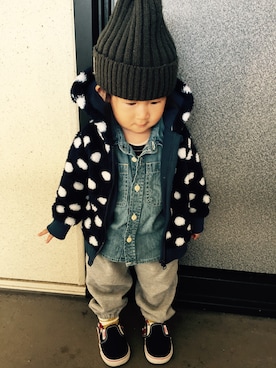 nonさん（キッズ・70cm）の冬コーディネート