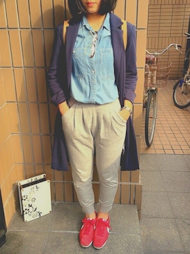 「春コート」｜sayaさん（レディース・160cm）の春コーディネート