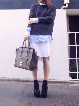 「Marc by Marc Jacobs（マークバイマークジェイコブス）のアイテム（シューズ）」を使った、ＬＵＭＩＥさん（レディース・163cm）の冬コーディネート