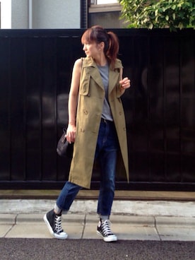 「Ray BEAMS（レイビームス）のアイテム（ジャケット/アウター）」を使った、ＬＵＭＩＥさん（レディース・163cm）の夏コーディネート