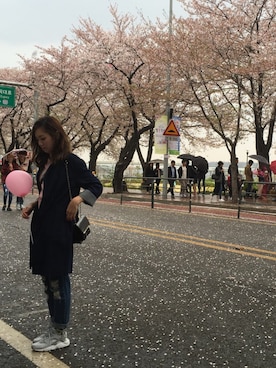 「8seconds（エイトセカンズ）のアイテム（デニムジャケット）」を使った、Ssiupakさん（レディース・167cm）の秋コーディネート