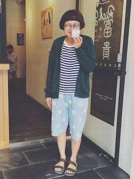 「Heather（ヘザー）のアイテム（ノーカラージャケット）」を使った、Wさん（レディース・158cm）の夏コーディネート