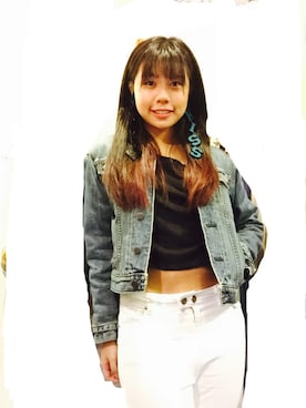 「Abercrombie&Fitch（アバークロンビーアンドフィッチ）のアイテム（デニムジャケット）」を使った、ltlingzoeiさん（レディース・163cm）の春コーディネート