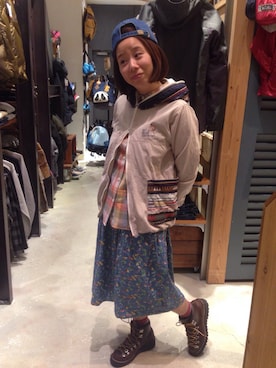 「Danner（ダナー）のアイテム（シューズ）」を使った、GSCたけいしさん（レディース・154cm）の冬コーディネート